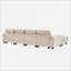 Canapés modulaires | Canapé moderne rembourré en méridienne réversible à 5 places pour salon | Beige | Chenille