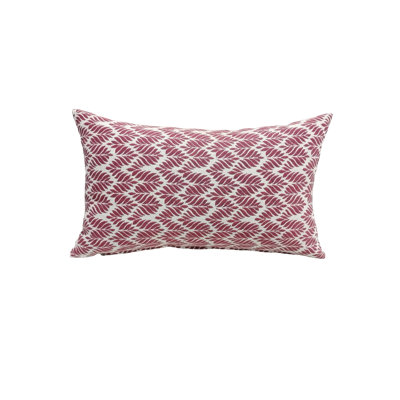 Taie d'oreiller et insert rectangulaire Liza en rouge / orange / blanc