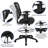 Mid-Back Ergonomic Drafting Chair with Adjustable Chrome Foot Ring, Adjustable Arms-119422899-119422898