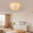 Elegant Feather Design Ceiling Fan With Lights Flush Mount Ceiling Fan With Light For Modern Homes A Blend Of Art And Functionality