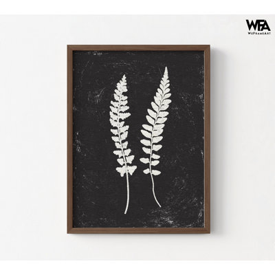 Black And White Forest Leaves Print Living Room Decor, Botanical Poster Guest Bedroom Artwork Decor, Gift For Plant Lady