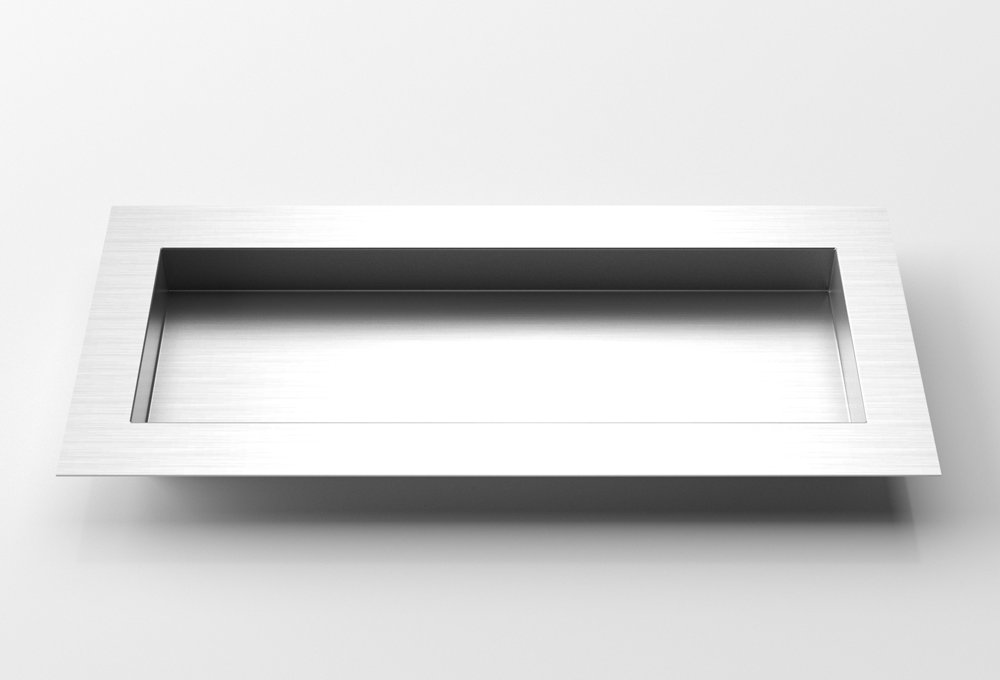 Geo Series Metal Planter Box, Stainless Steel