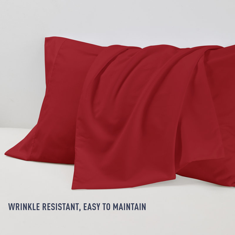 Double Brushed, Skin-Friendly Pillowcase set, Queen Pillow Case, Red