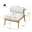 Chaises longues confortables pour le patio, finition teck en métal et fer, ensemble de patio moderne