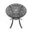 Cast Aluminum Patio Round Dining Table With Umbrella Hole, Patio Table