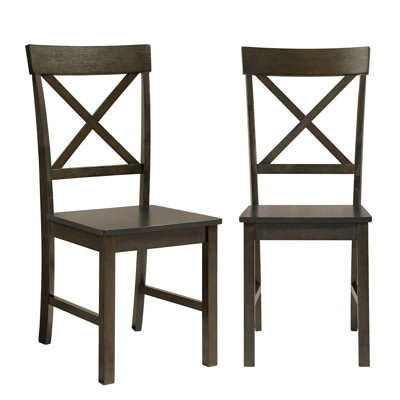 Solid Wood Side Chair Dining Chair (set Of 2) by Ophelia & Co.