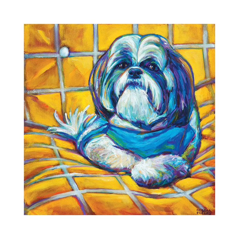 Shih Tzu by Robert Phelps - Print on Canvas, Wrapped Canvas, 30.48 cm H x 30.48 cm W