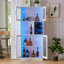 Armoires de bar à vin à DEL avec porte-bouteilles, porte-bouteilles de vin, armoire de rangement