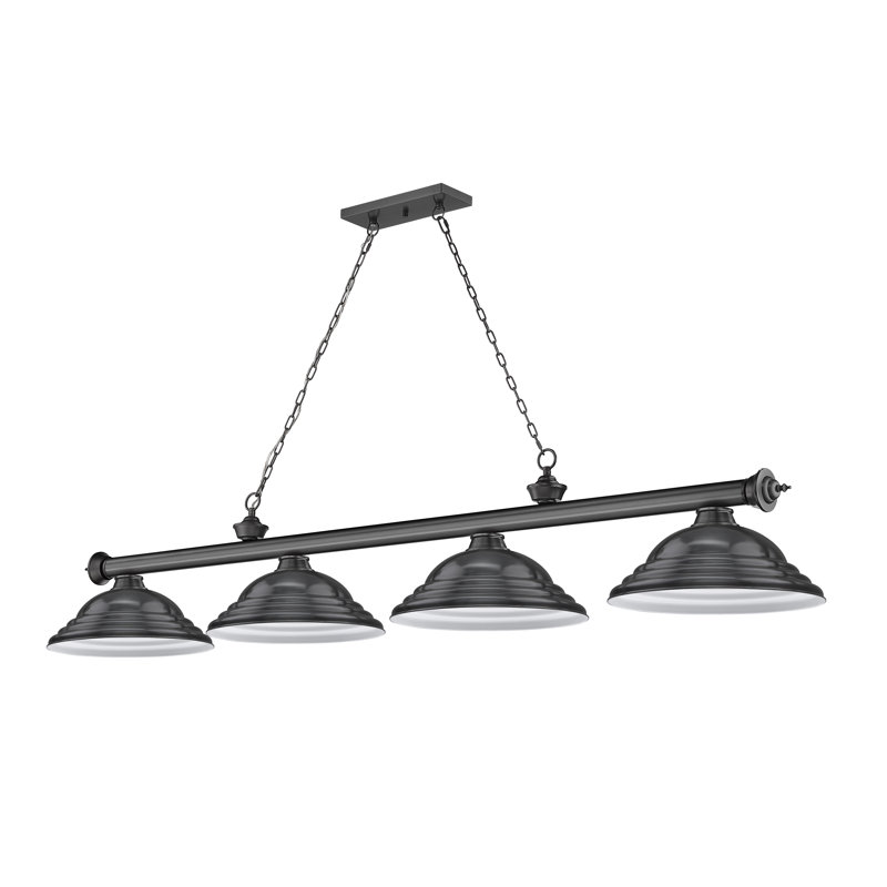 Billard 4 lumières Annaleisa, Plaqué bronze