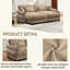 Canapé double surdimensionné en velours moderne avec accoudoirs rembourrés ronds et repose-pieds avec coussins lombaires et coussins décoratifs-153289699