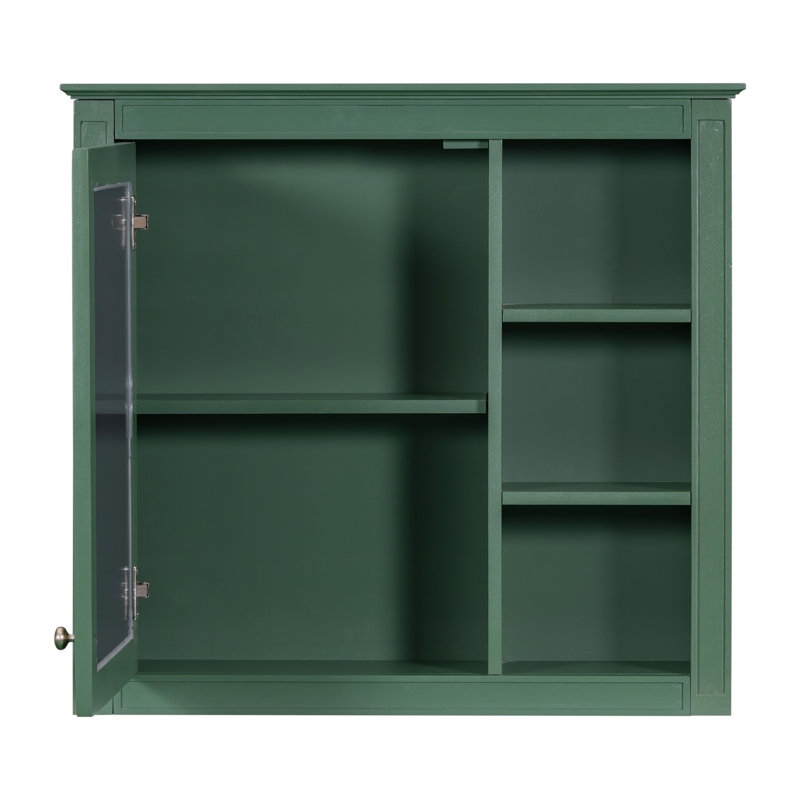 Armoire de rangement murale pour salle de bain, 28 po x 29,92 po, Vert