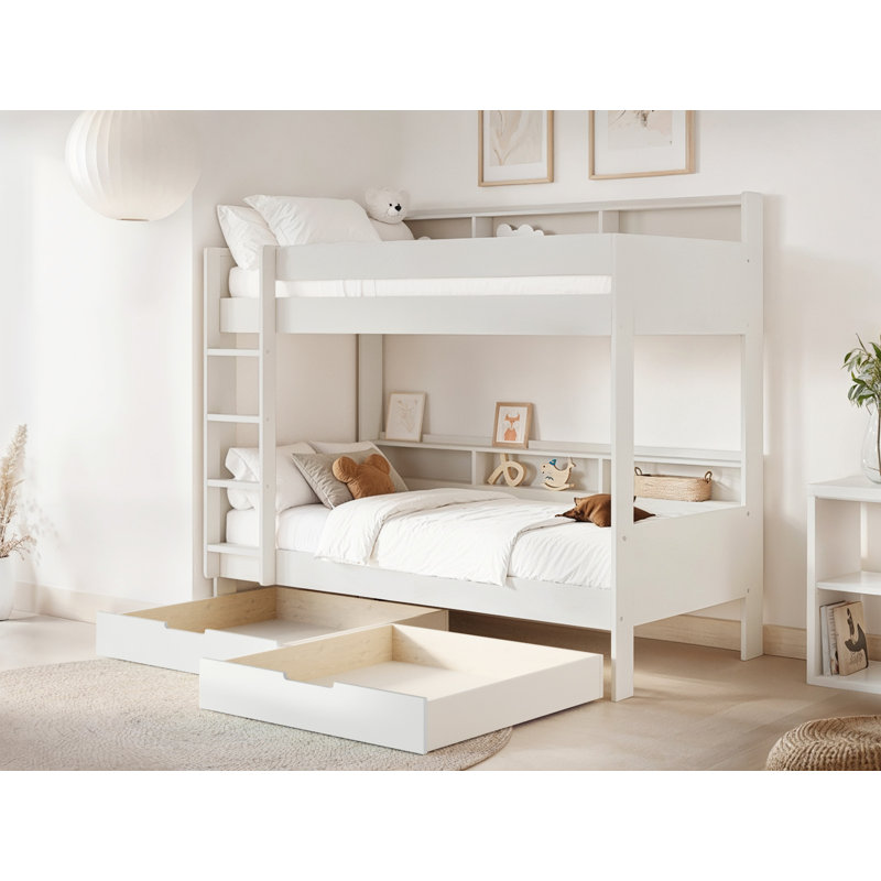 European Single (90 x 200 cm) Bunk Bed, White