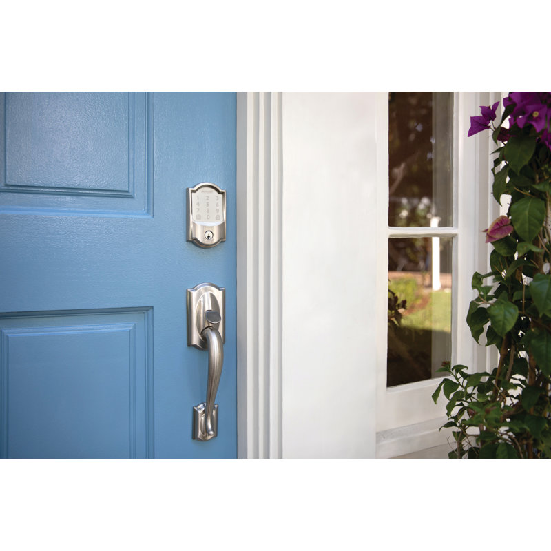 Encode Smart WiFi Deadbolt with Camelot Trim, Satin Nickel, Yes