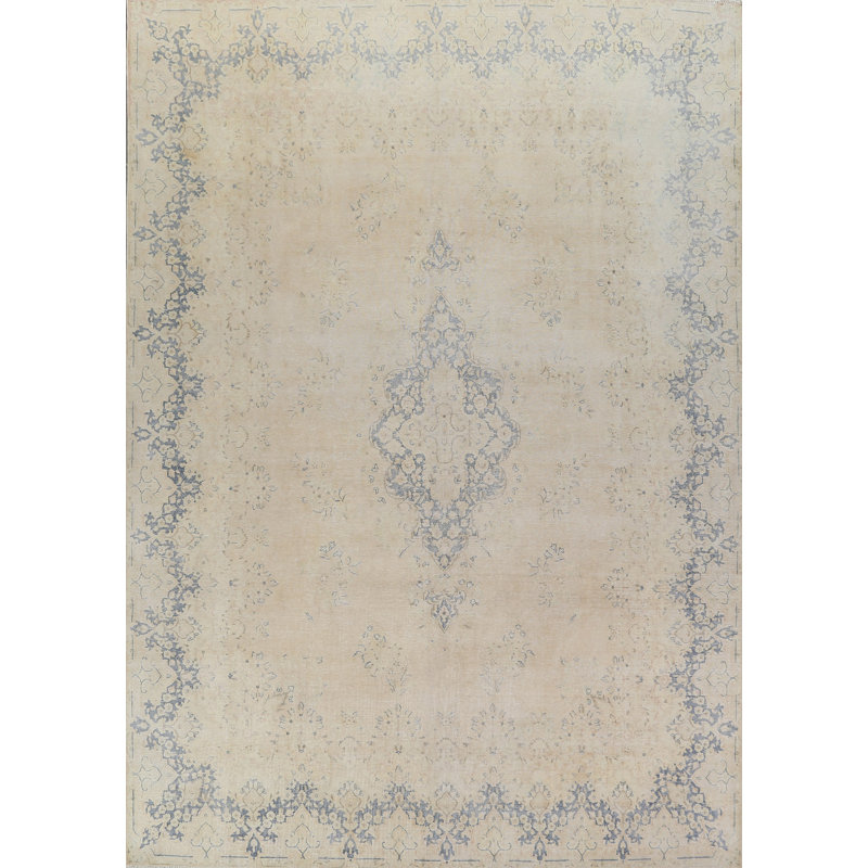 Tapis traditionnel délavé discret 10 x 13