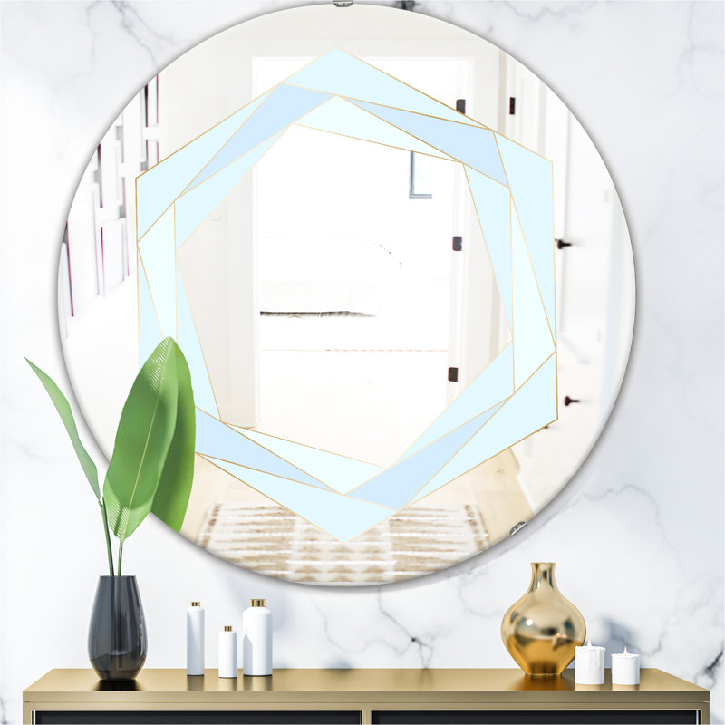 Miroir d'appoint Mid-Century Pastel Dreams 8, H 31,5 po x l 23,7 po