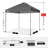 CROWN SHADES 10' x 10' Commercial Pop-Up Canopy Tent with Center Lock and Metal Frame, Gray-108926403