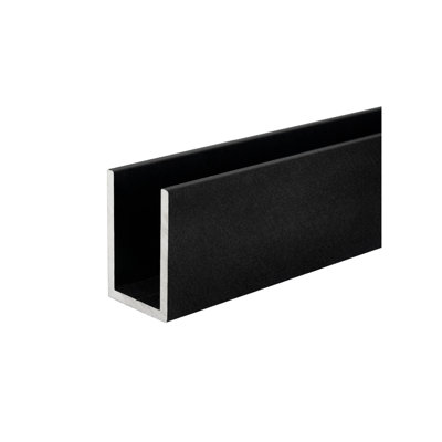 FHC CUC15MBPT121N 1 "x 1-1 / 2" U-Channel - Échantillon long 12 po - Noir thermolaqué