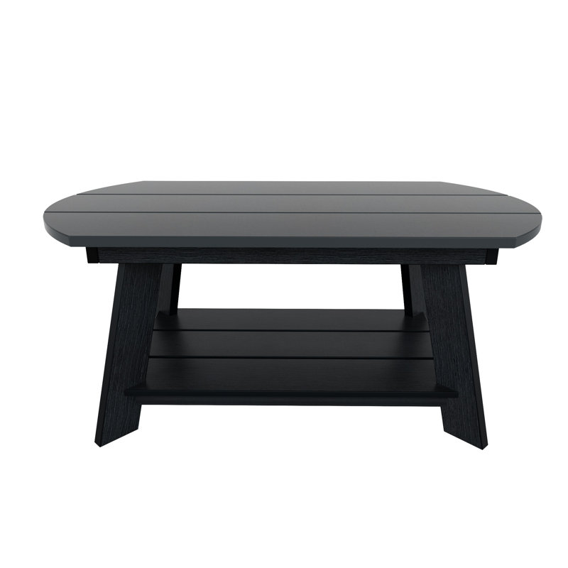 Arrlo Outdoor All-Weather Poly Coffee Table, Black