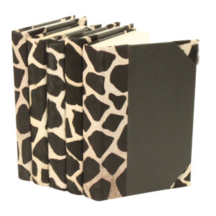 Ensemble de 5 livres décoratifs pour girafe de cuir