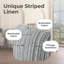 Structure de lit double tapissier pleine grandeur, sans sommier, lin, sable et vert-1627118620-1627304716
