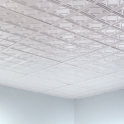 Panneau de plafond décoratif décoratif en vinyle style traditionnel 4 pi x 2 pi FASÄDE