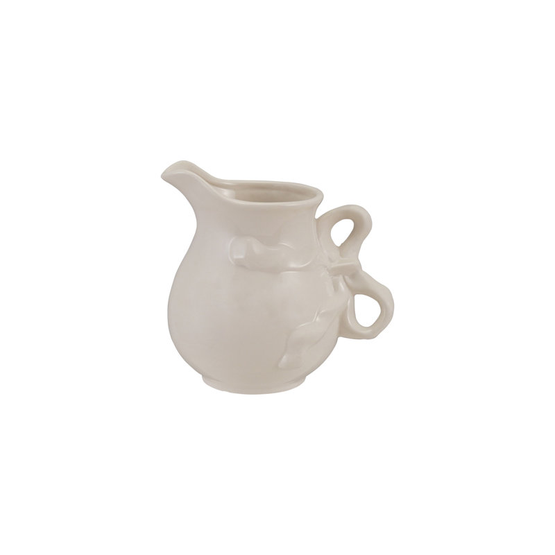 Stoneware Pitcher With Bow-Shaped Handle