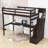 Twin Size Wooden Loft Bed With Built-In Desk And Storage-1699348006