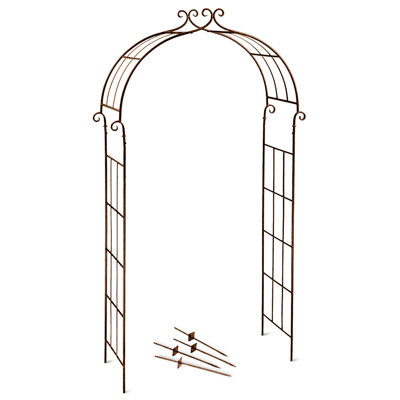 43'' W x 15'' D Metal Arbor in Brown