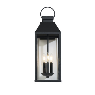 3- Light Dimmable Outdoor Wall Lantern