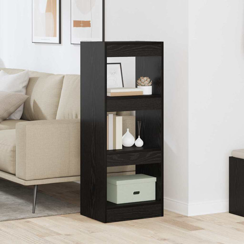 Standard Bookcase, (3 Shelves) 103cm H x 30cm W x 40cm D, Black