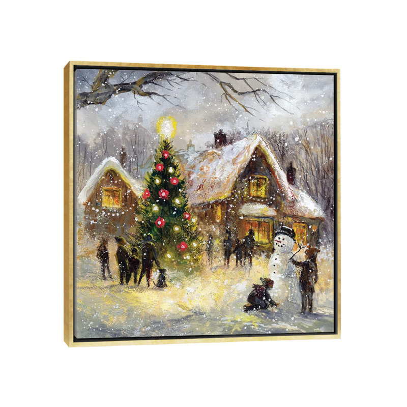 Impression arbre par Jim Mitchell-impression, H 18 po x l 18 po x 1,5 po, Toile encadrée d'or