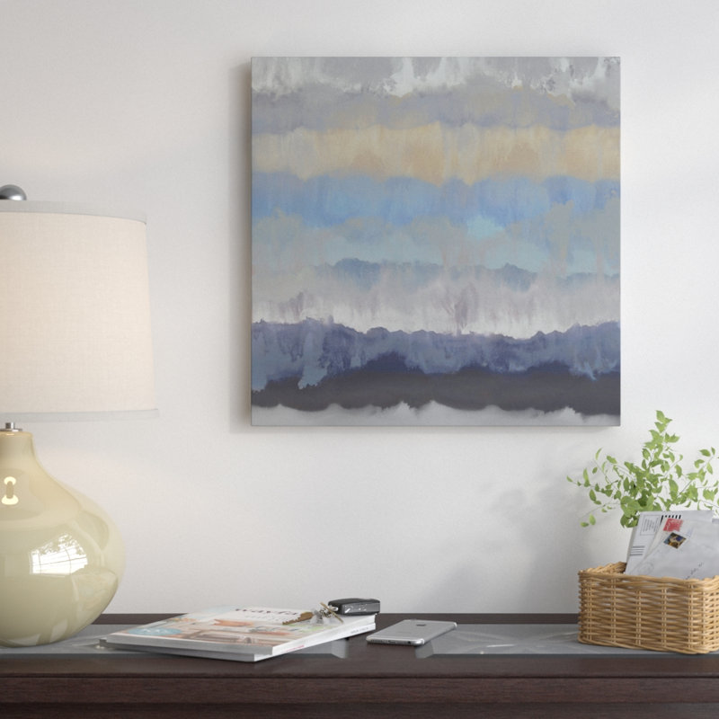 «Murmur I», reproduction d'art sur toile tendue, H 18 po x l 18 po x P 1,5 po, Toile avec cadre noir, Pas de tapis