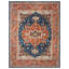 Samarkand 100 One Hundred Fourteen Area Rug In Navy / Rust-1642883232