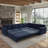 118" Oversize Convertible Sleeper Sofa With Nailhead Trim, Upholstered Sofa Couch With Pull-Out Bed-56960330