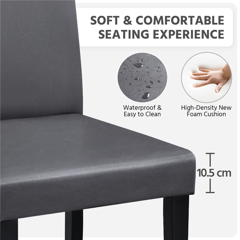 Coan 45cm H Upholstered Side Chair, Dark Grey