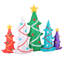 9 pi. Arbre de Noël coloré gonflable