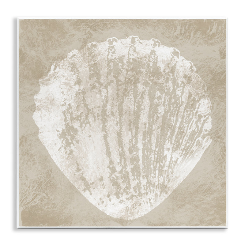 Art mural rustique en forme de coquillage vieilli par Carol Robinson
