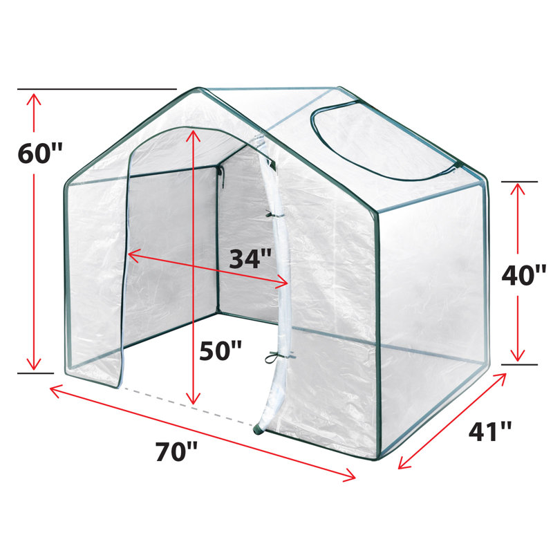 5.8' W x 3.5' D Greenhouse