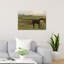 Chevaux dans un pré, 1871, impression d'art abstrait impressionniste contemporain représentant un paysage équestre.-1174794636
