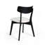 Ensemble de 2 chaises de salle à manger modernes avec pieds en bois, cadre noir élégant-806662281