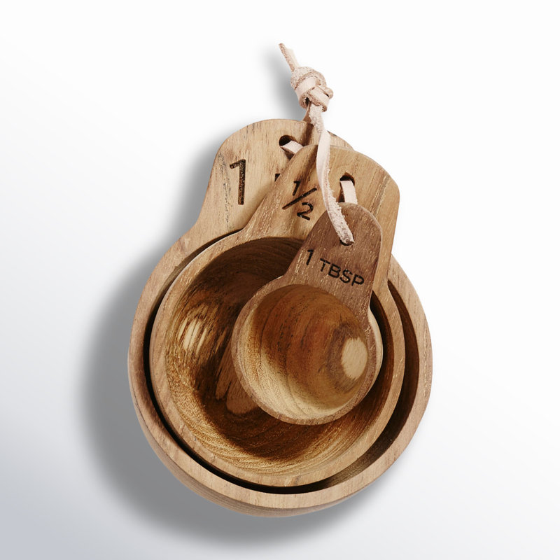Joss & Main Tula 3 -Piece Wood Measuring Spoon Set