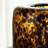 Brown and Amber Glass Vase with Cheetah Motif