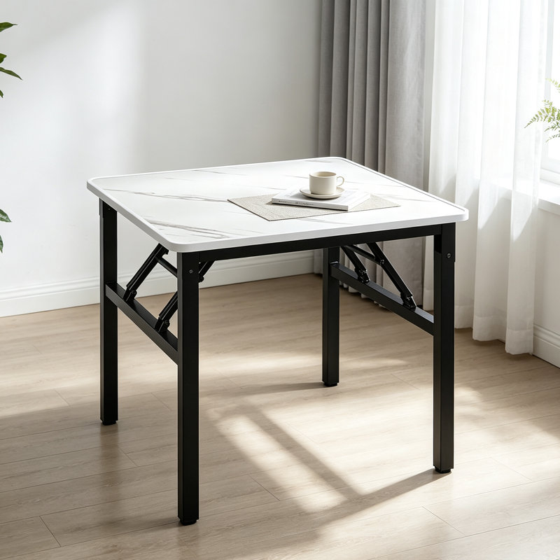 Reyner Metal Base Dining Table, 51cm H x 60cm L x 60cm W