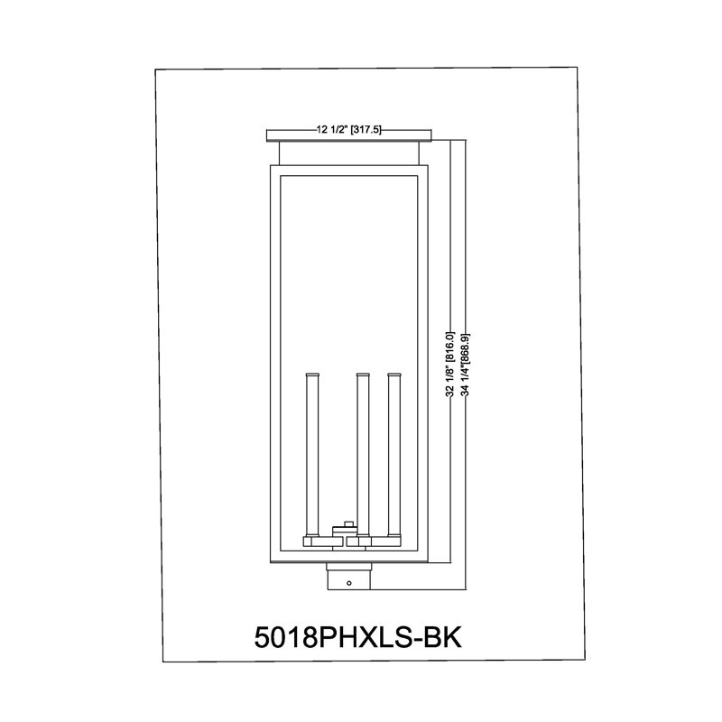 Luminaire d'extérieur pour poteau 5 lumières Olsen
