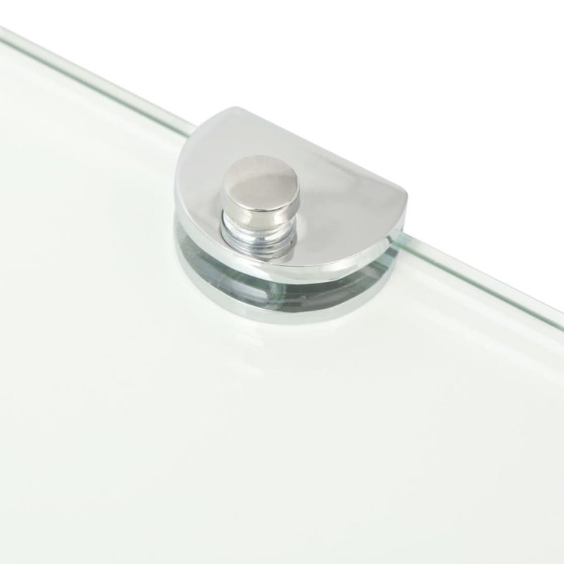 Tablette flottante en verre avec tablettes réglables, H 0,31 po x l 9,8 po x P 9,8 po
