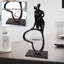 Statue de couple romantique - Figurine réconfortante pour le bureau, la chambre à coucher et plus