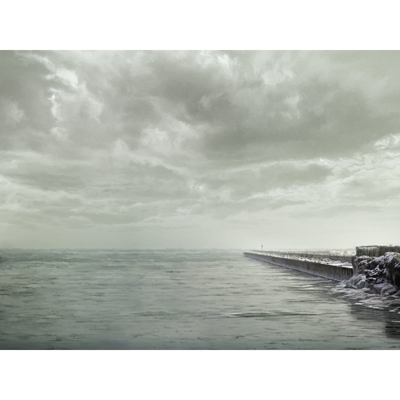 Frozen Jetty Print by Scott Norris, 17.25" H x 21.25" W x 0.875" D