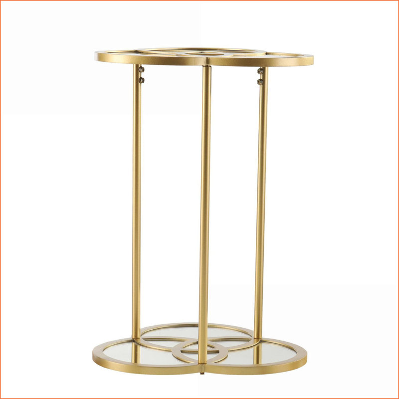 Table basse géométrique en miroir pour le salon, peu encombrante avec rangement spacieux et amp; Style abstrait