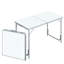 Table de camping pliante portative 47 po - Hauteur réglable, légère, pour le garage, le pique-nique, les travaux à l'intérieur