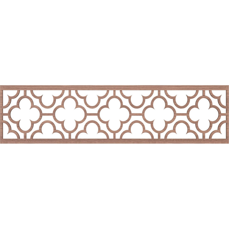 Chicago Fretwork Moulding, Walnut, 12" H x 47" W x 0.25" D